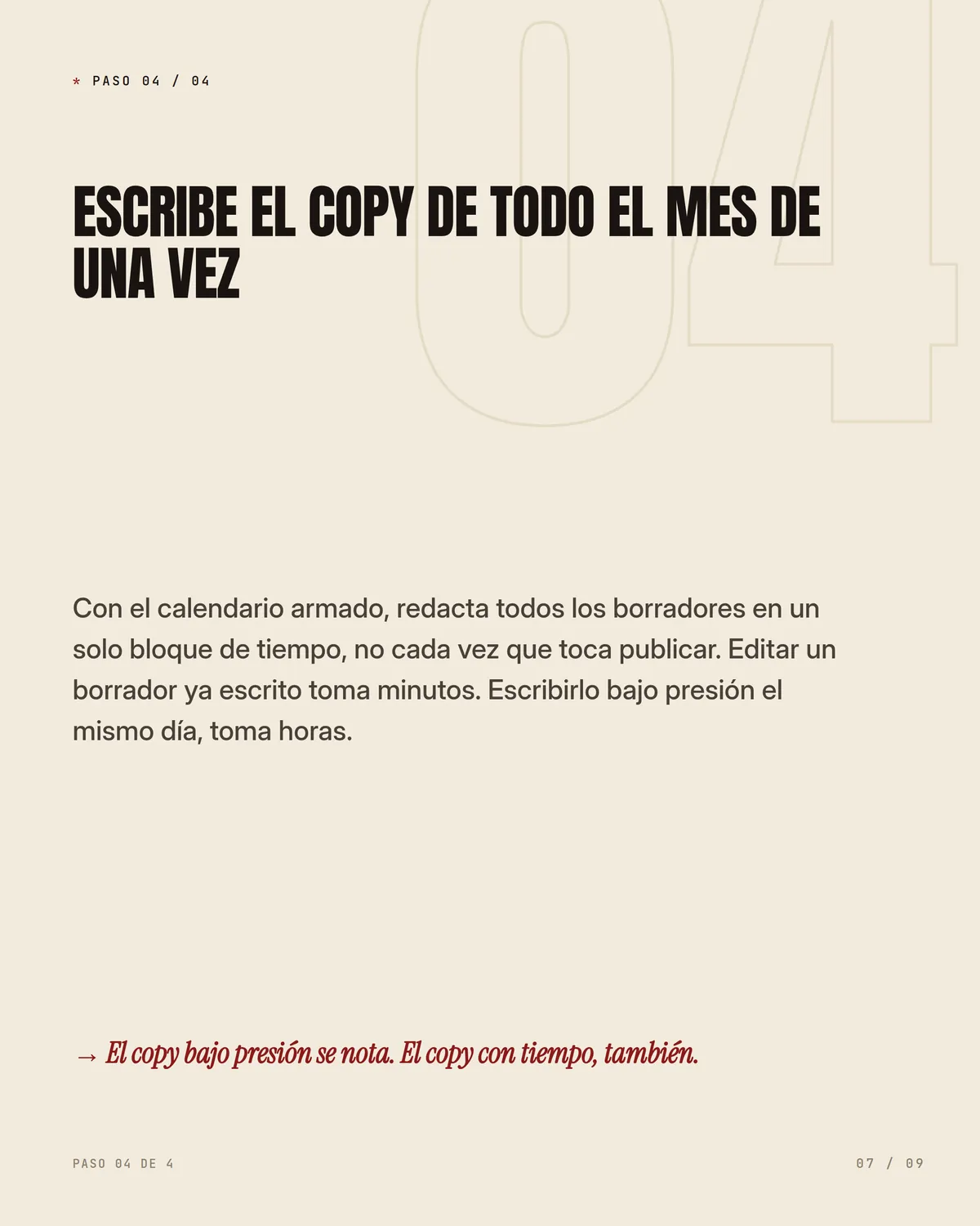 Arma tu calendario del mes en una sola sentada — pieza 7