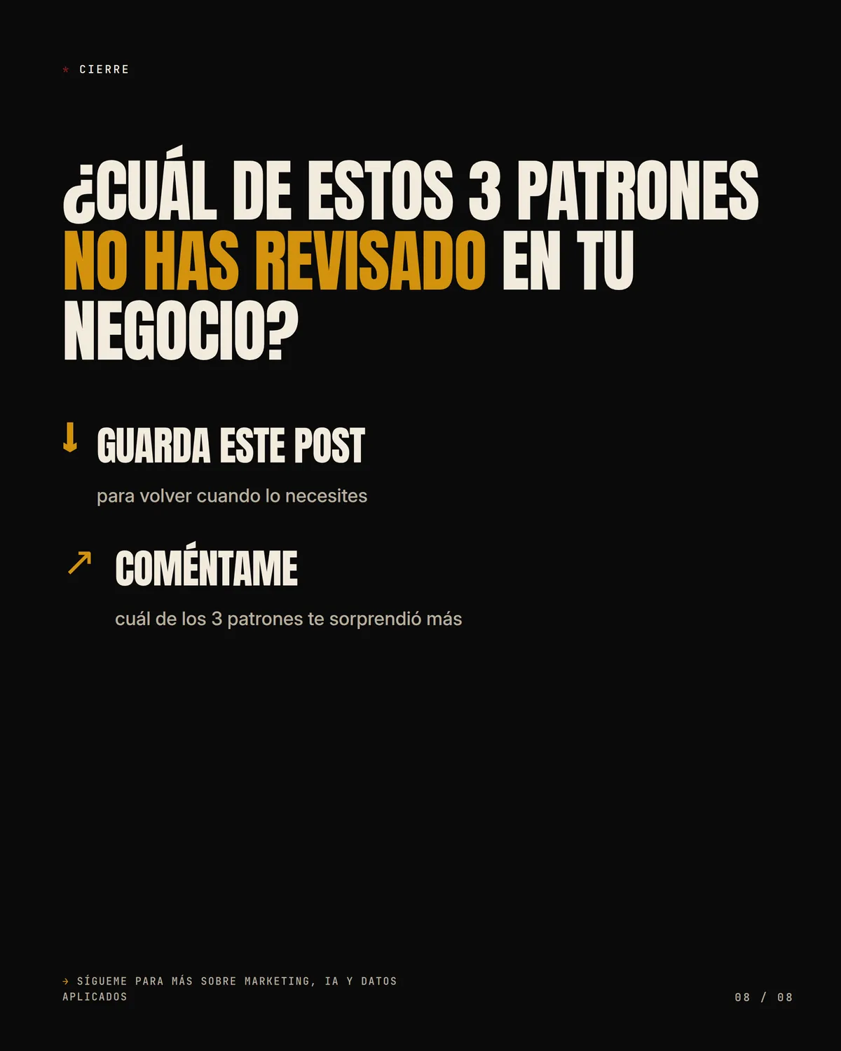 Tus datos de ventas ya te están hablando — pieza 8